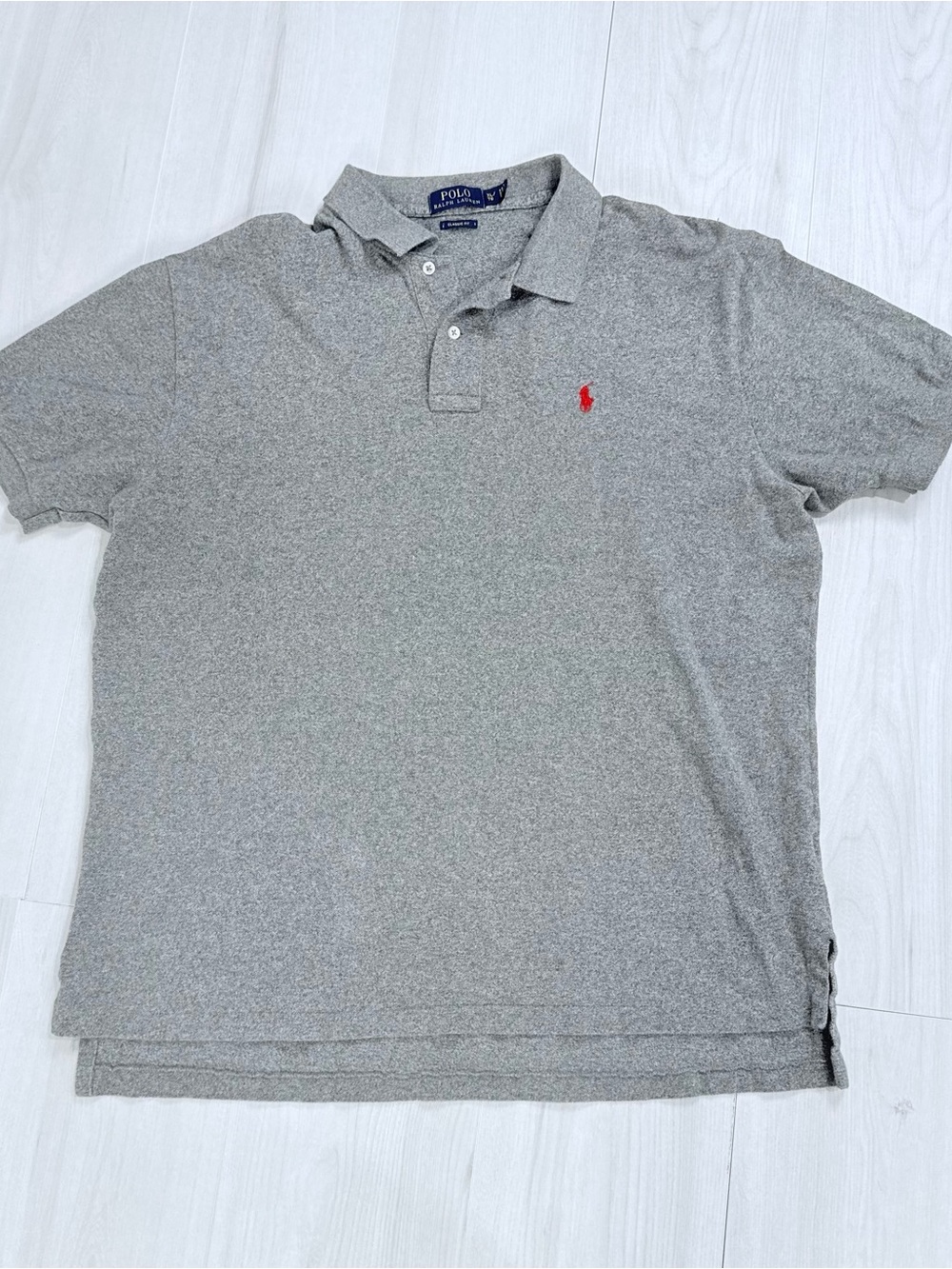 Polo by Ralph Lauren Grey Polo with Red Pony Logo